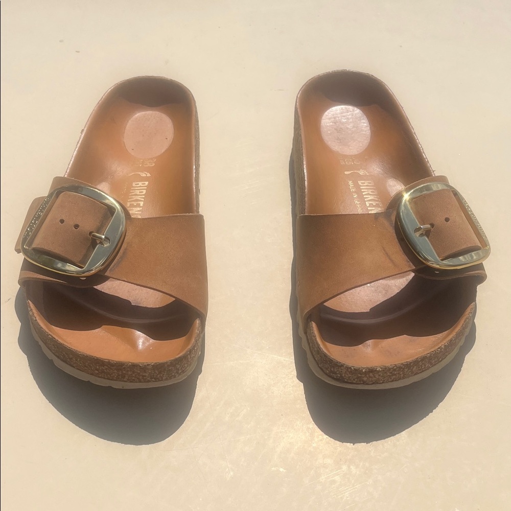 Birkenstock big buckle sandals.EU size 38 which is 7.5-8z
